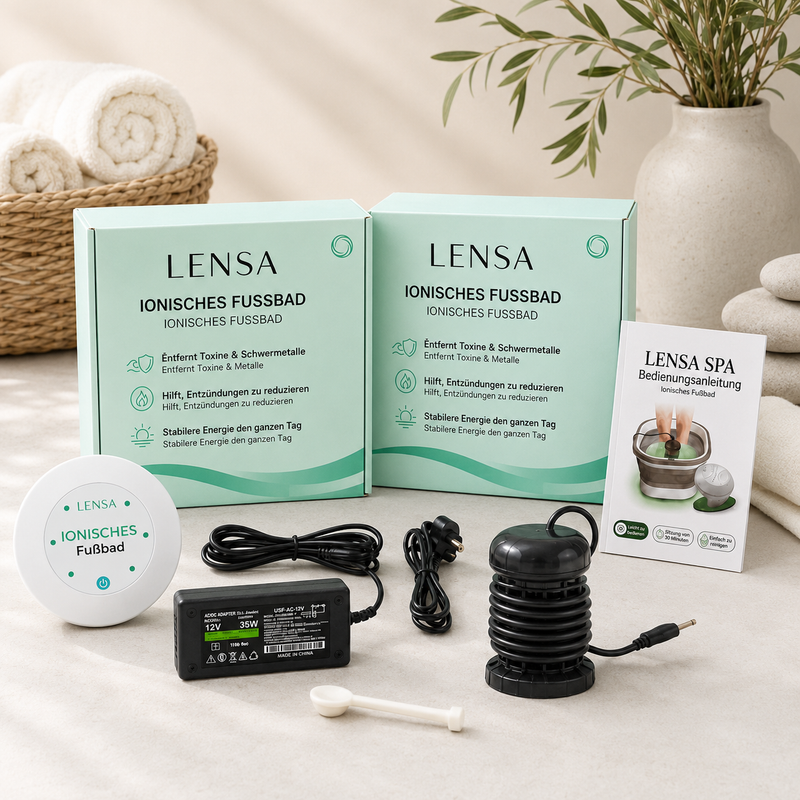 LENSA Professionelles ionisches Detox-Fußbad – Familienprotokoll